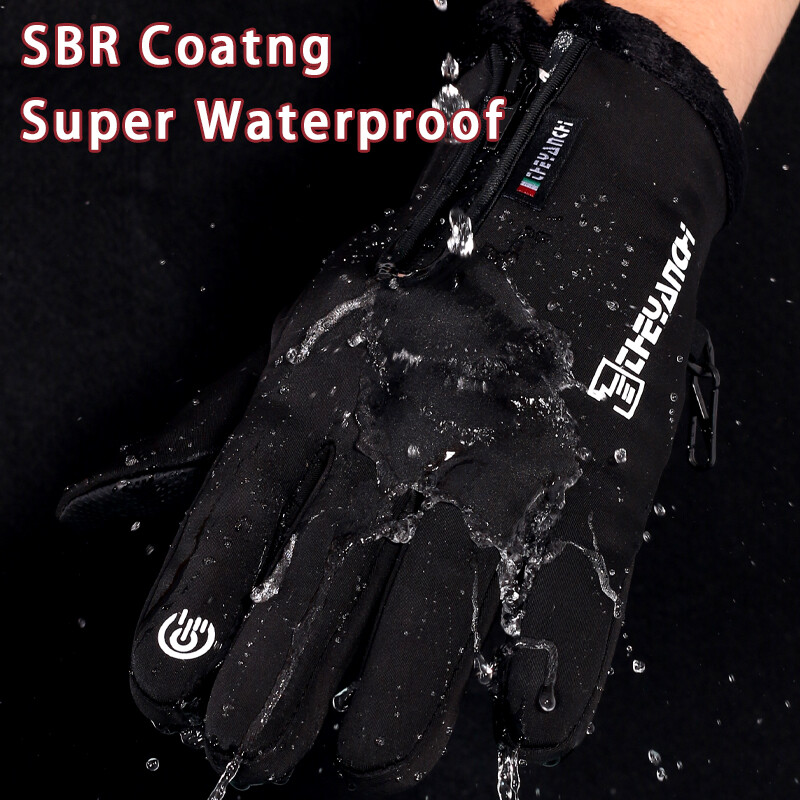 Motoros kesztyűk meleg gyapjú béléssel télen, vízálló és bőrbarát érintőképernyővel, kültéri motorozással és SKII-vel