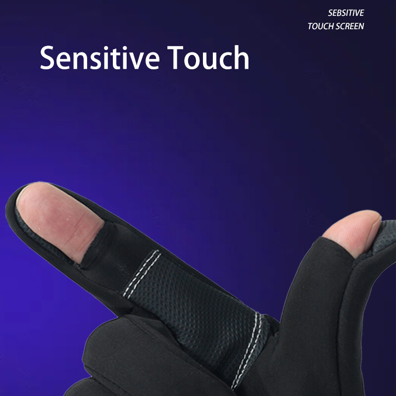 Motoros kesztyűk meleg gyapjú béléssel télen, vízálló és bőrbarát érintőképernyővel, kültéri motorozással és SKII-vel