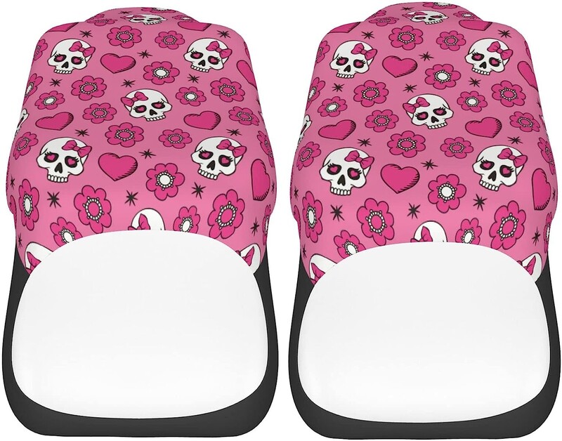 Poťahy na autosedačky Sugar Skulls Pink, sada 2 ks, chrániče predných sedadiel vozidla, doplnky do interiéru, ochranné poťahy na rohože do auta, univerzálne