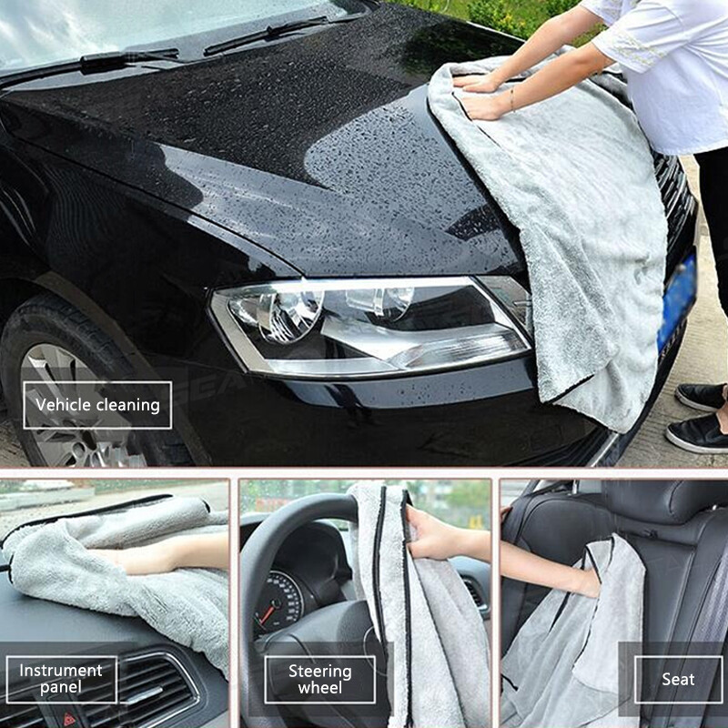 SEAMETAL 120X50CM utierka na sušenie auta, vylepšená ultra mäkká utierka z mikrovlákna na čistenie auta, super savá utierka na umývanie bez poškriabania