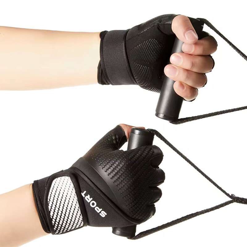 1 pár tréningových rukavíc - Rukavice na zdvíhanie závaží do posilňovne s podporou zápästia, plnou ochranou dlane a extra úchopmi na fitness, zhyby