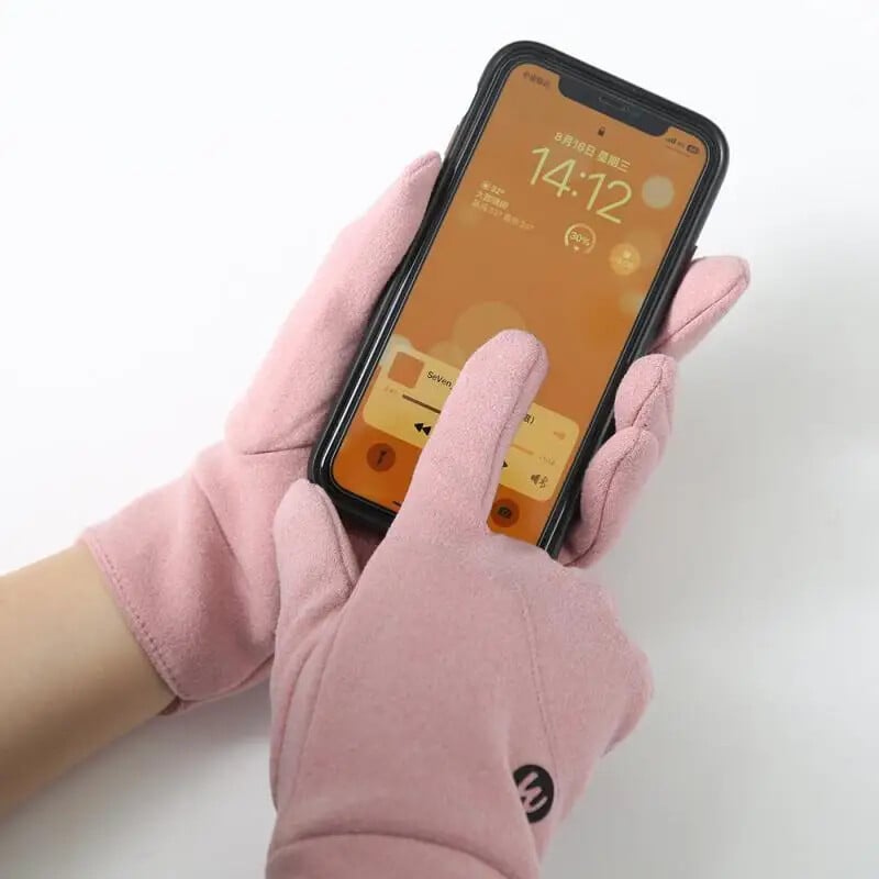 Mănuși de iarnă, femei bărbați, catifea, calde, cu ecran tactil, în aer liber, rezistente la frig, rezistente la vânt, ciclism, schi, mărime liberă