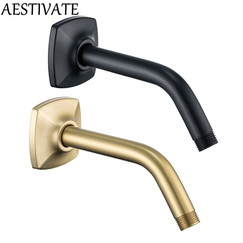 Dušo svirtis 6 colių juodo aukso sienoje montuojama dušo galvutės prailginimo vamzdis nerūdijančio plieno vonios kambario priedai Maišytuvo keitimas.