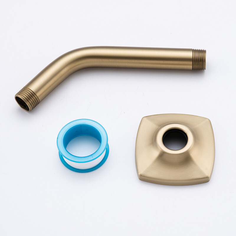 Dušo svirtis 6 colių juodo aukso sienoje montuojama dušo galvutės prailginimo vamzdis nerūdijančio plieno vonios kambario priedai Maišytuvo keitimas.