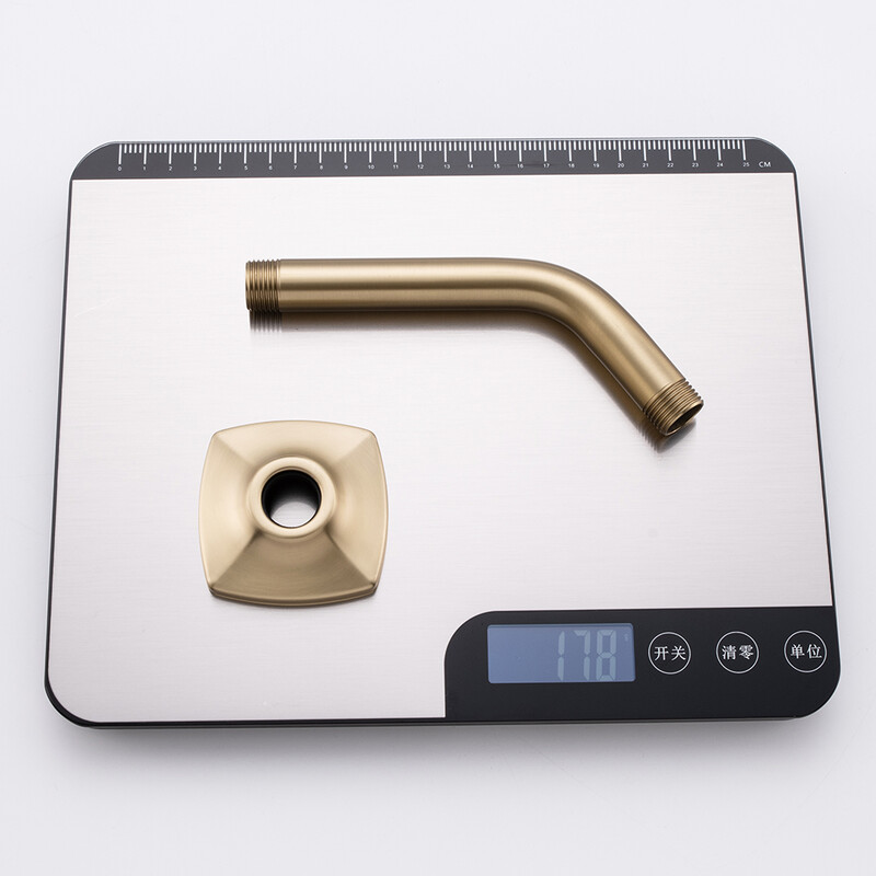 Dušo svirtis 6 colių juodo aukso sienoje montuojama dušo galvutės prailginimo vamzdis nerūdijančio plieno vonios kambario priedai Maišytuvo keitimas.