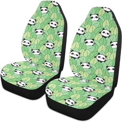 Poťahy na autosedačky Panda Says Hola, sada 2 kusov, univerzálne, vhodné pre väčšinu vozidiel, sedan, nákladné auto, SUV, štyri ročné obdobia