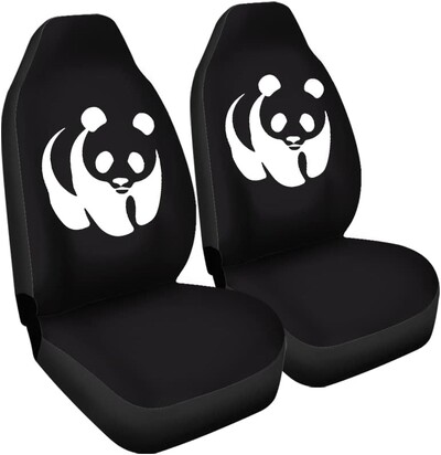 Poťahy na autosedačky Panda Says Hola, sada 2 kusov, univerzálne, vhodné pre väčšinu vozidiel, sedan, nákladné auto, SUV, štyri ročné obdobia