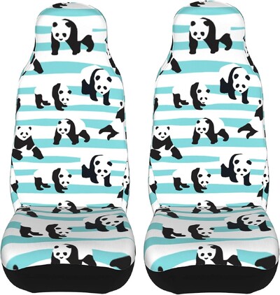 Poťahy na autosedačky Panda Says Hola, sada 2 kusov, univerzálne, vhodné pre väčšinu vozidiel, sedan, nákladné auto, SUV, štyri ročné obdobia