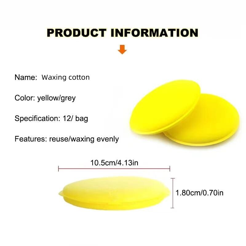 12 DB habfelhordó párna Autóviasz felhordó párna, részletező kerek polírozó szivacsok autóviasz felhordó betéthez