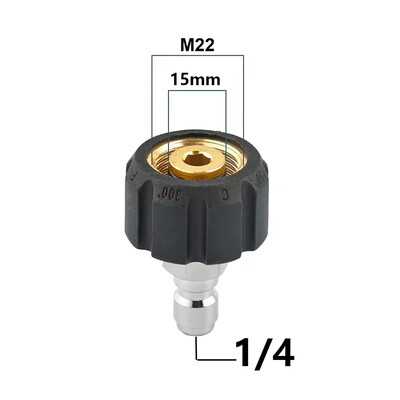 Set adaptera za visokotlačni perač Spojnice M22-14mm/15mm do 1/4 Quick Connect Okretni pribor za visokotlačno crijevo pištolja za vodu