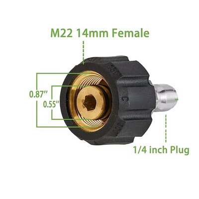 Set adaptera za visokotlačni perač Spojnice M22-14mm/15mm do 1/4 Quick Connect Okretni pribor za visokotlačno crijevo pištolja za vodu