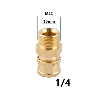 Set adaptera za visokotlačni perač Spojnice M22-14mm/15mm do 1/4 Quick Connect Okretni pribor za visokotlačno crijevo pištolja za vodu