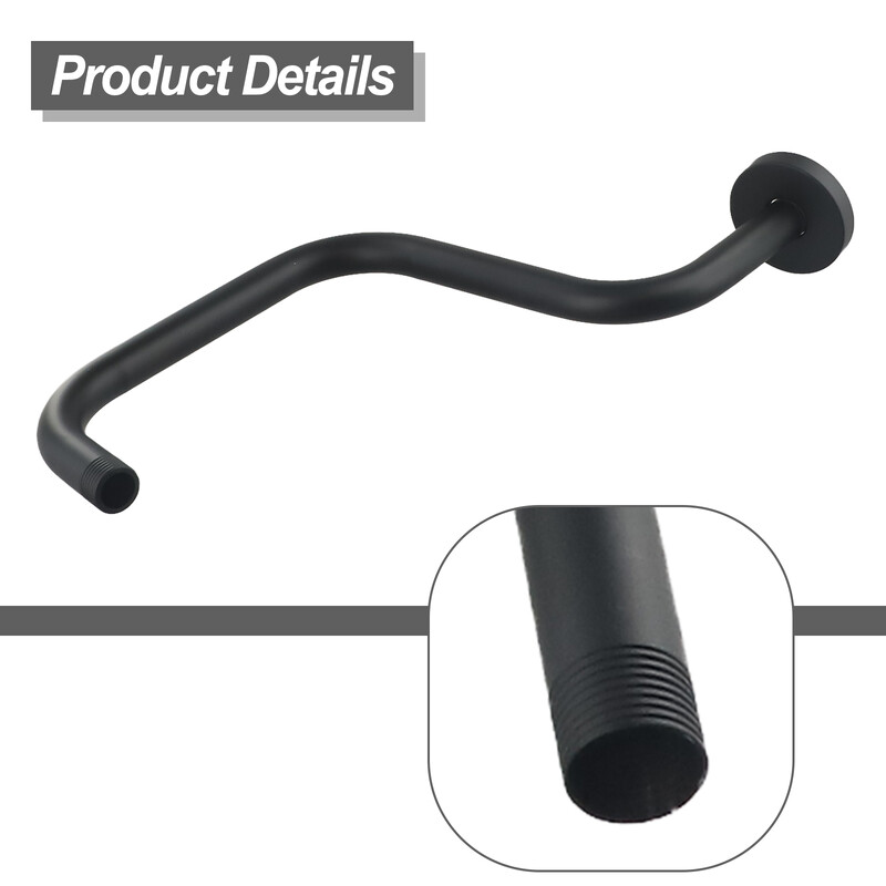 Armatūra santechnikos laikiklis dušo galvutė juoda 13 colių aukštos kokybės su flanšinėmis lubomis nerūdijančio plieno patvarumas