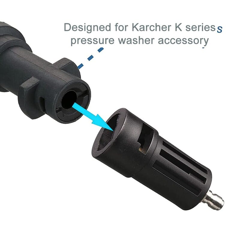 Adaptor de duză pentru mașină de spălat cu înaltă presiune compatibil pentru conversia între accesoriul pentru mașină de spălat auto Karcher K2-K7 1/4'' cu conectare rapidă