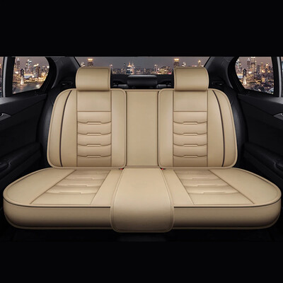 Husă completă pentru scaun Univers Car Piele PU Protectie pentru scaune auto Design Airbag Husă compatibilă cu bancheta divizată față și spate Se potrivește cu majoritatea SUV-urilor auto