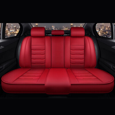 Husă completă pentru scaun Univers Car Piele PU Protectie pentru scaune auto Design Airbag Husă compatibilă cu bancheta divizată față și spate Se potrivește cu majoritatea SUV-urilor auto