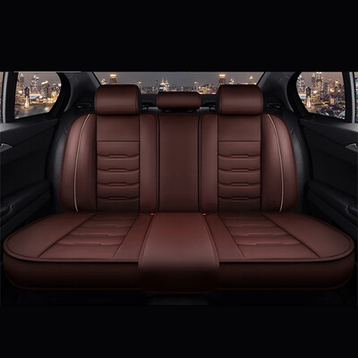 Husă completă pentru scaun Univers Car Piele PU Protectie pentru scaune auto Design Airbag Husă compatibilă cu bancheta divizată față și spate Se potrivește cu majoritatea SUV-urilor auto