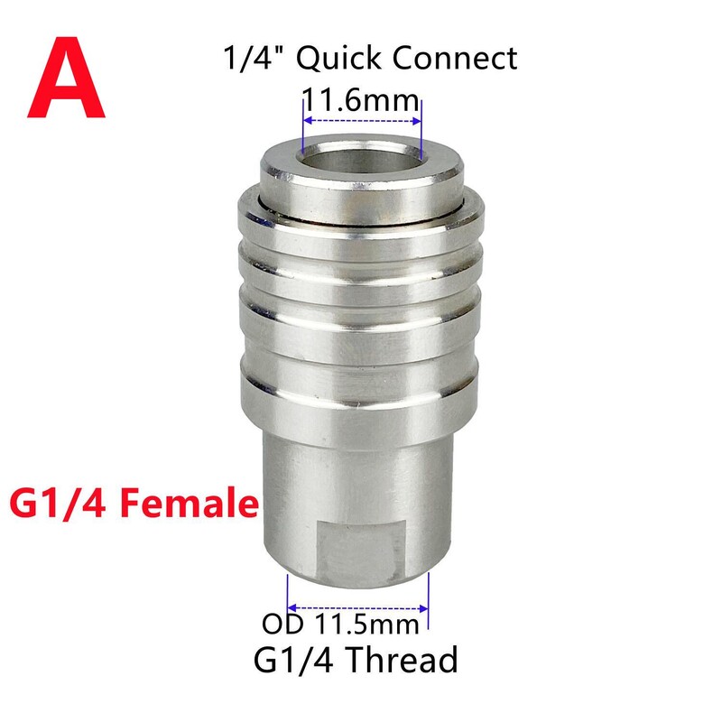 Samozaključavajući držač 1/4" brze spojnice s različitim navojima M14 G1/4 M22 za visokotlačni pištolj za pranje