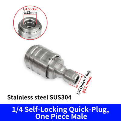 Nyomásos vízpisztoly rozsda acél 1/4 önzáró gyorscsatlakozó G1/4 M22 M14 menetes gyorscsatlakozó adapter alátét tartozékok