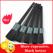 Set de perii pentru detalierea părului de mistreți, 5 buc. Set de perii pentru curățarea automată a interiorului, roțile exterioare, anvelopele, pentru detalii din piele, perii, set de instrumente