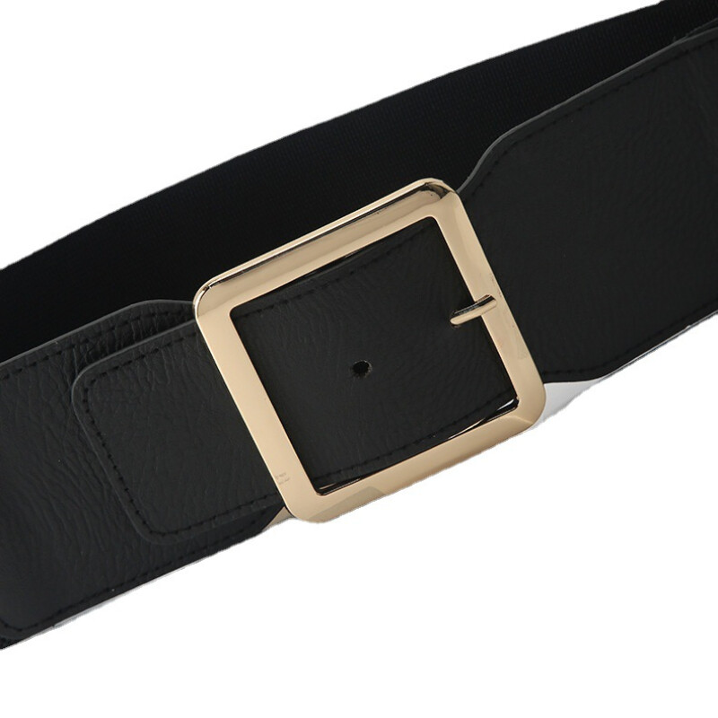 Trend új nagy övek női derék fűző Öv széles, elasztikus Cummerbunds fekete StretchPlus méretű öves ruha Divatos női viselet