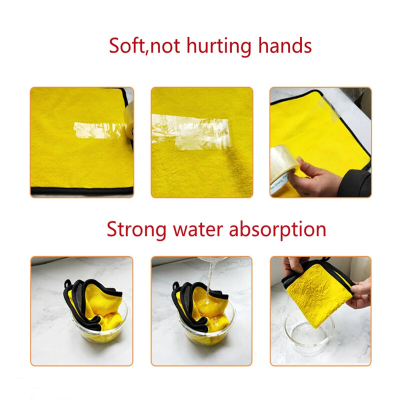 Mikropluošto rankšluostis, puikiai sugeriantis automobilių ploviklis, valantis džiovinimo šluostę, įvairių dydžių spalvų Automobilių motociklų buitinės priežiūros detalės