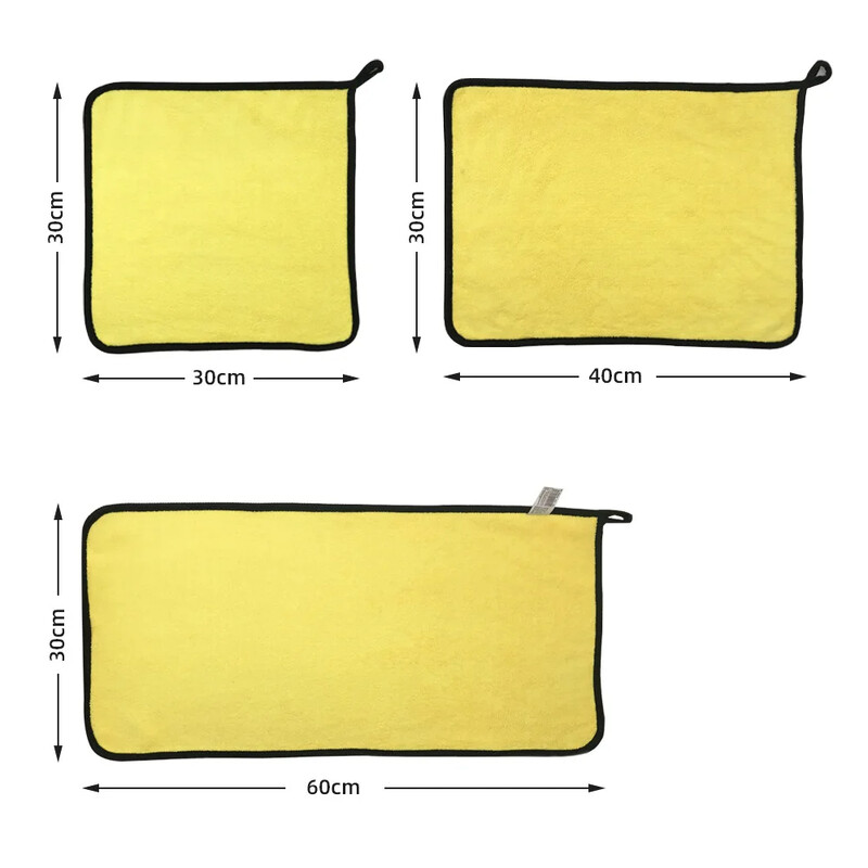 Mikropluošto rankšluostis, puikiai sugeriantis automobilių ploviklis, valantis džiovinimo šluostę, įvairių dydžių spalvų Automobilių motociklų buitinės priežiūros detalės