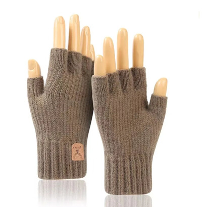 Moterys Vyrai trumpos lauko pirštinės pirštinės be pirštų Megztas Riešas Pavasaris Ruduo šiltas Tamprus Darbas Dviračių priedai Pirštinės