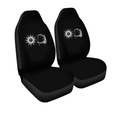 Moon Boho Style Sun Spiritual Sun és Moon üléshuzatok Automatikus üléshuzatok 2 db-os készlet, amely a legtöbb járműhöz illeszkedik Sedan Universal Fit Car