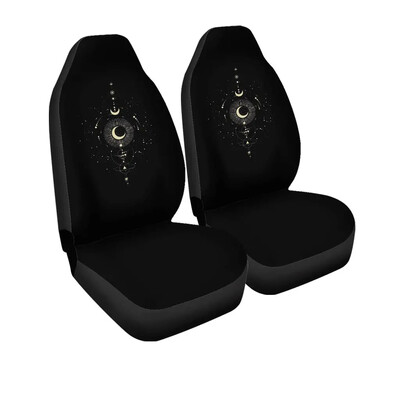 Moon Boho Style Sun Spiritual Sun és Moon üléshuzatok Automatikus üléshuzatok 2 db-os készlet, amely a legtöbb járműhöz illeszkedik Sedan Universal Fit Car