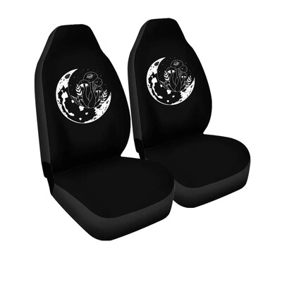 Moon Boho Style Sun Spiritual Sun és Moon üléshuzatok Automatikus üléshuzatok 2 db-os készlet, amely a legtöbb járműhöz illeszkedik Sedan Universal Fit Car