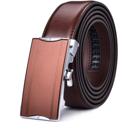 Férfi bőr racsnis ruhaöv, automatikus csúszó csattal