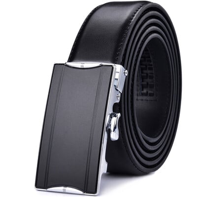 Férfi bőr racsnis ruhaöv, automatikus csúszó csattal