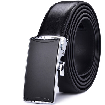 Férfi bőr racsnis ruhaöv, automatikus csúszó csattal