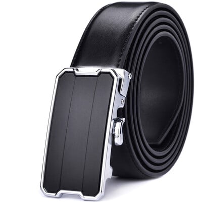 Férfi bőr racsnis ruhaöv, automatikus csúszó csattal