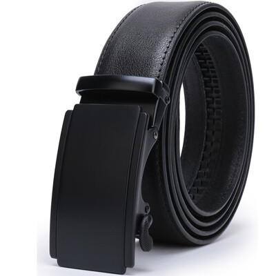 Férfi bőr racsnis ruhaöv, automatikus csúszó csattal