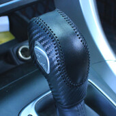 Kryt radiacej páky z PU kože z uhlíkových vlákien pre Ford EcoSport, Escape Fusion, C-Max, Energi, kombi, Fiesta, Focus, Transit Van