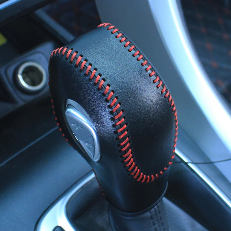 Kryt radiacej páky z PU kože z uhlíkových vlákien pre Ford EcoSport, Escape Fusion, C-Max, Energi, kombi, Fiesta, Focus, Transit Van