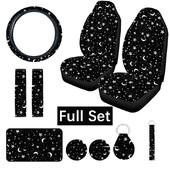 „Star and Moon“ automobilio sėdynės užvalkalas „Twinkle“, atitinkantis automobilio interjero dekoravimą, madingas 3D automobilio sėdynės užvalkalas, visas komplektas