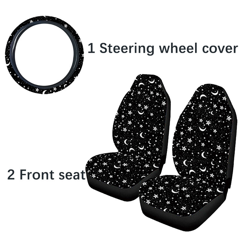 „Star and Moon“ automobilio sėdynės užvalkalas „Twinkle“, atitinkantis automobilio interjero dekoravimą, madingas 3D automobilio sėdynės užvalkalas, visas komplektas