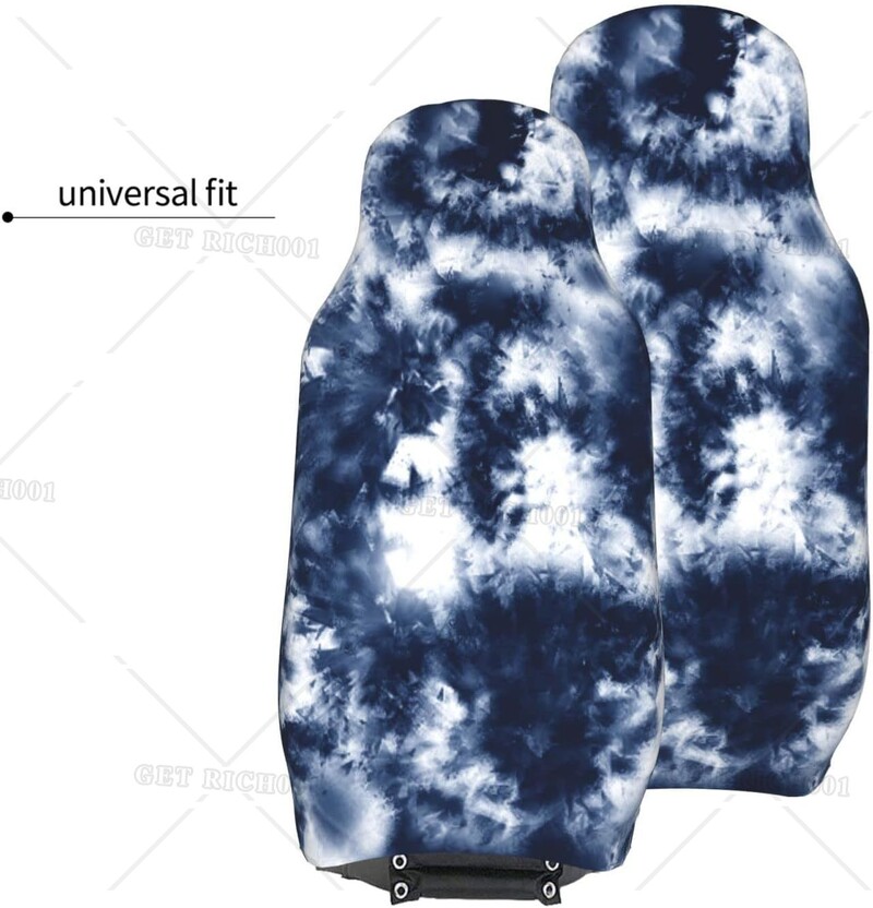 Nyakkendőfesték 2 db Autóülés huzatok szett Jármű első ülésvédő védő autó belső kiegészítők protektorok autószőnyeg huzatok univerzális