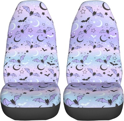 Goth Bat Presvlake za autosjedalice Prednja sjedala Halloween Prednja sjedala 2 kom Univerzalni set štitnika za prednja sjedala automobila Univerzalni set za automobile Kamion