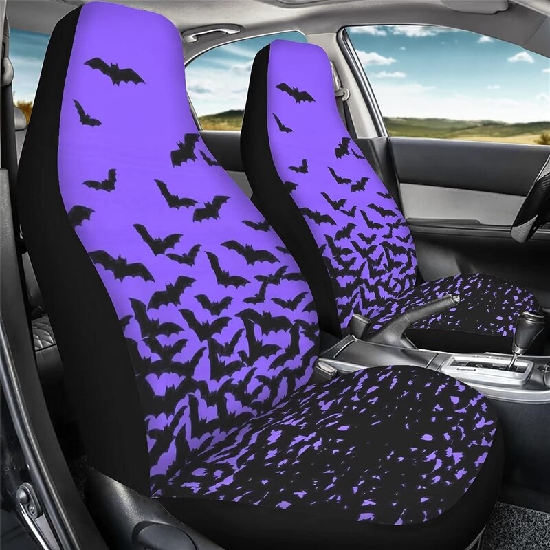 Goth Bat Presvlake za autosjedalice Prednja sjedala Halloween Prednja sjedala 2 kom Univerzalni set štitnika za prednja sjedala automobila Univerzalni set za automobile Kamion