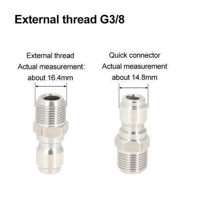 Conector rapid pentru pistol de apă de înaltă presiune G3/8 din oțel inoxidabil