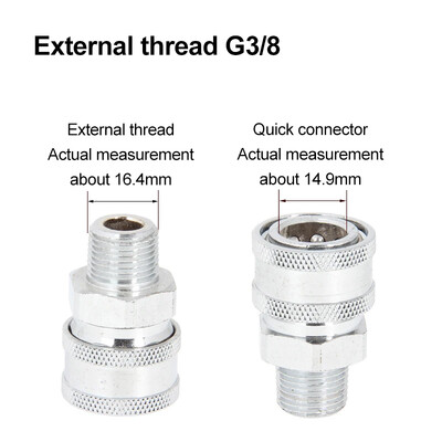 Conector rapid pentru pistol de apă de înaltă presiune G3/8 din oțel inoxidabil