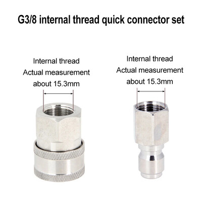 Conector rapid pentru pistol de apă de înaltă presiune G3/8 din oțel inoxidabil