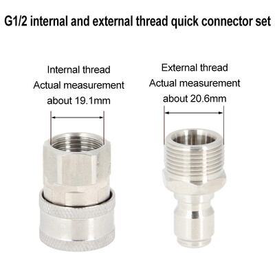 Conector rapid pentru pistol de apă de înaltă presiune G3/8 din oțel inoxidabil