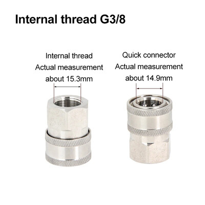 Conector rapid pentru pistol de apă de înaltă presiune G3/8 din oțel inoxidabil