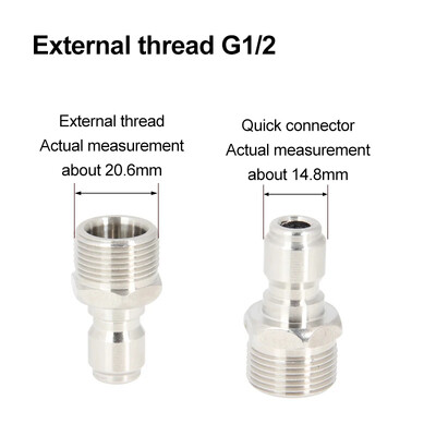 Conector rapid pentru pistol de apă de înaltă presiune G3/8 din oțel inoxidabil