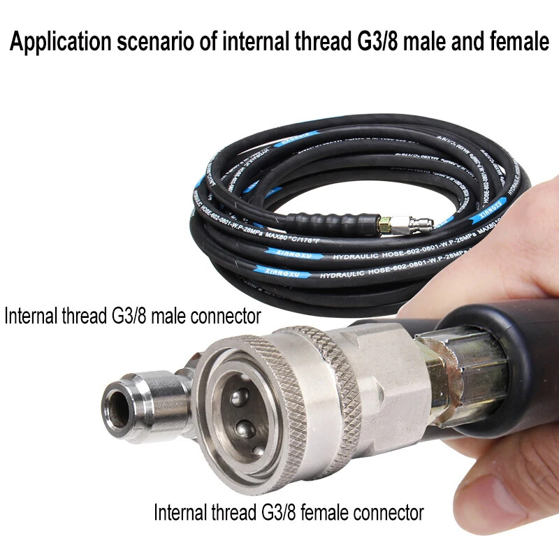 Conector rapid pentru pistol de apă de înaltă presiune G3/8 din oțel inoxidabil